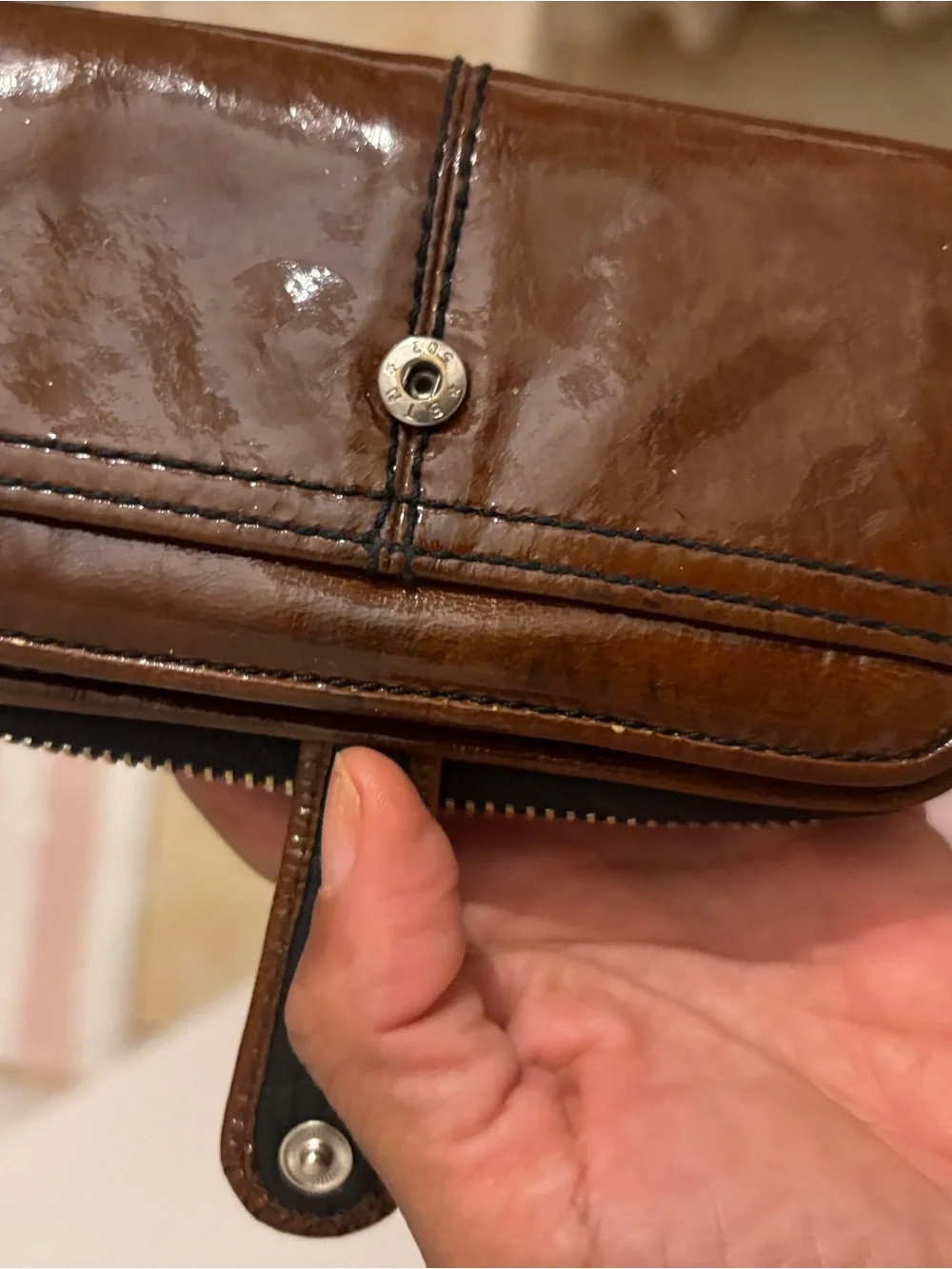 Brighton Brown Leather & Key Holder with Silver Emblem